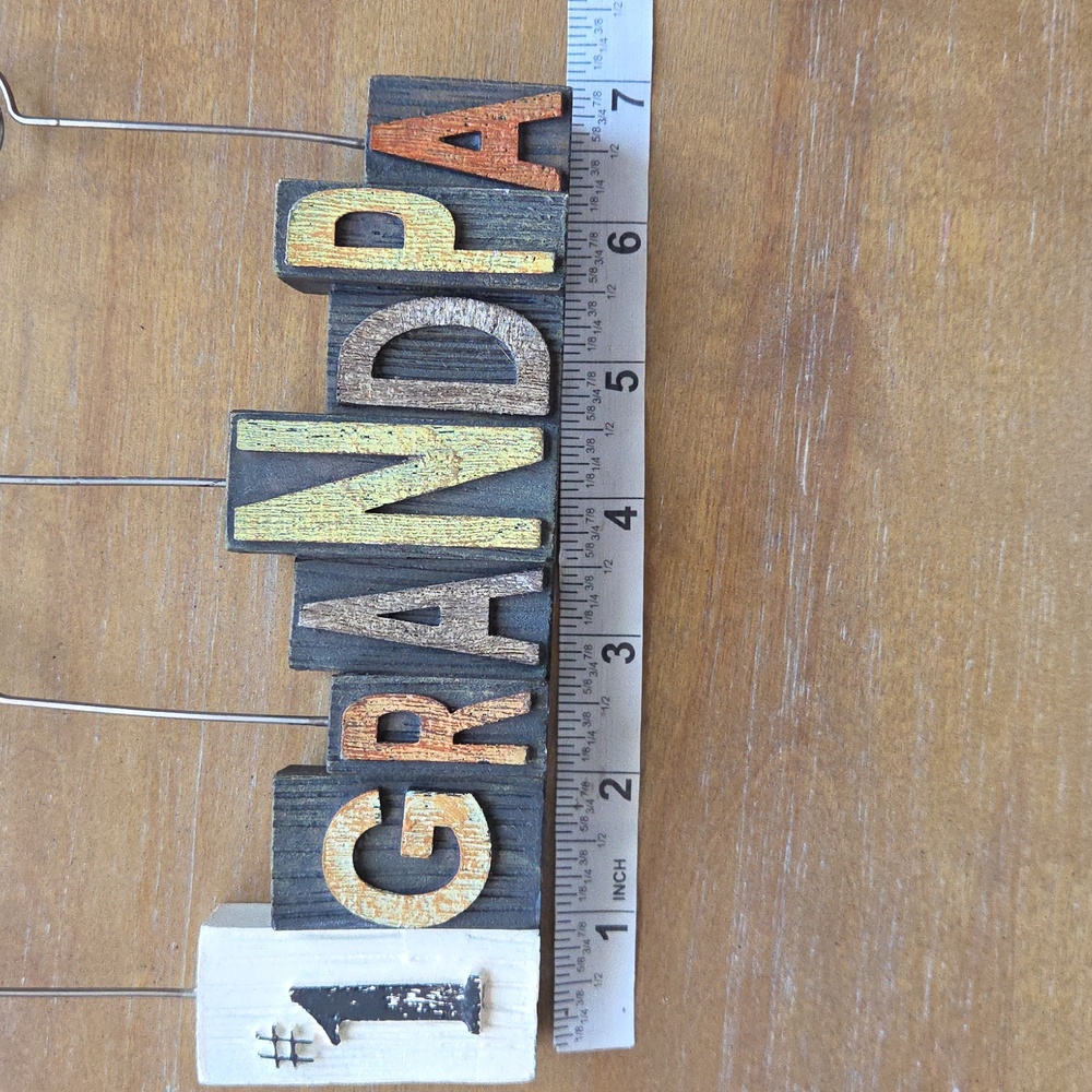 Grandpa Photo Holder with Multicolor Letters - Picture 9 of 10